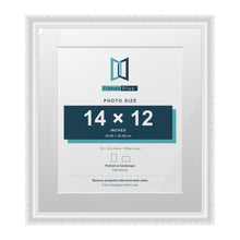 Louis Range White Picture, Photo & Poster Frame with White Mount - 18x16" Frame for 14x12" Photo, White