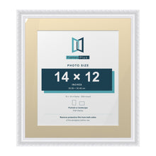 Louis Range White Picture, Photo & Poster Frame with Ivory Mount - 18x16" Frame for 14x12" Photo, White