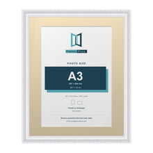 Louis Range White Picture, Photo & Poster Frame with Ivory Mount - 20x16" Frame for A3 Photo, White