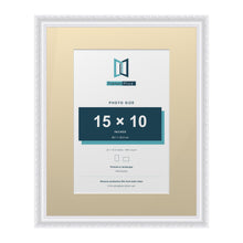 Louis Range White Picture, Photo & Poster Frame with Ivory Mount - 20x16" Frame for 15x10" Photo, White