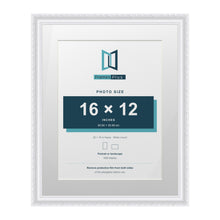 Louis Range White Picture, Photo & Poster Frame with White Mount - 20x16" Frame for 16x12" Photo, White