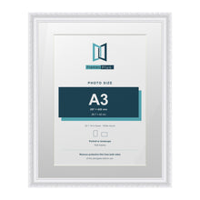 Louis Range White Picture, Photo & Poster Frame with White Mount - 20x16" Frame for A3 Photo, White