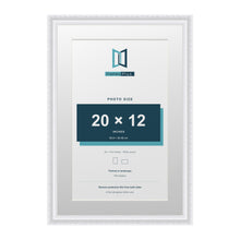 Louis Range White Picture, Photo & Poster Frame with White Mount - 24x16" Frame for 20x12" Photo, White