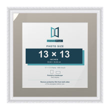 Louis Range White Picture, Photo & Poster Frame with Dawn Grey Mount - 17x17" Frame for 13x13" Photo, White