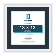 Louis Range White Picture, Photo & Poster Frame with Pacific Blue Mount - 17x17" Frame for 13x13" Photo, White