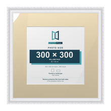 Louis Range White Picture, Photo & Poster Frame with Ivory Mount - 45x45cm Frame for 30x30cm Photo, White