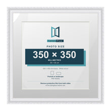 Louis Range White Picture, Photo & Poster Frame with White Mount - 45x45cm Frame for 35x35cm Photo, White