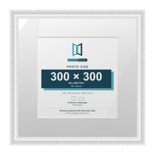 Louis Range White Picture, Photo & Poster Frame with White Mount - 45x45cm Frame for 30x30cm Photo, White
