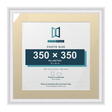 Louis Range White Picture, Photo & Poster Frame with Ivory Mount - 45x45cm Frame for 35x35cm Photo, White
