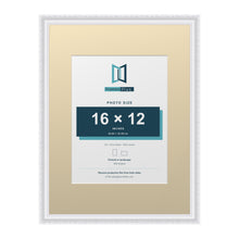 Louis Range White Picture, Photo & Poster Frame with Ivory Mount - 24x18" Frame for 16x12" Photo, White