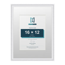 Louis Range White Picture, Photo & Poster Frame with White Mount - 24x18" Frame for 16x12" Photo, White