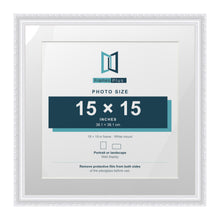 Louis Range White Picture, Photo & Poster Frame with White Mount - 19x19" Frame for 15x15" Photo, White