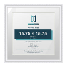 Louis Range White Picture, Photo & Poster Frame with White Mount - 50x50cm Frame for 40x40cm Photo, White