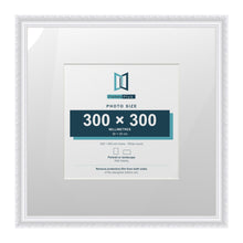 Louis Range White Picture, Photo & Poster Frame with White Mount - 50x50cm Frame for 30x30cm Photo, White