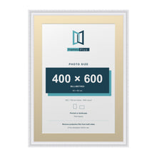 Louis Range White Picture, Photo & Poster Frame with Ivory Mount - 70x50cm Frame for 60x40cm Photo, White