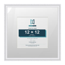 Louis Range White Picture, Photo & Poster Frame with White Mount - 20x20" Frame for 12x12" Photo, White