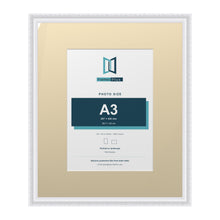 Louis Range White Picture, Photo & Poster Frame with Ivory Mount - 24x20" Frame for A3 Photo, White