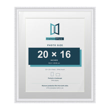Louis Range White Picture, Photo & Poster Frame with White Mount - 24x20" Frame for 20x16" Photo, White