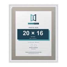 Louis Range White Picture, Photo & Poster Frame with Dawn Grey Mount - 24x20" Frame for 20x16" Photo, White