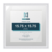 Louis Range White Picture, Photo & Poster Frame with White Mount - 52x52cm Frame for 40x40cm Photo, White