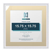 Louis Range White Picture, Photo & Poster Frame with Ivory Mount - 52x52cm Frame for 40x40cm Photo, White