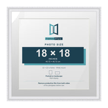 Louis Range White Picture, Photo & Poster Frame with White Mount - 22x22" Frame for 18x18" Photo, White