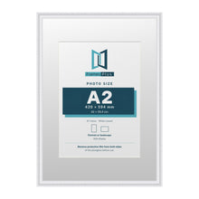 Louis Range White Picture, Photo & Poster Frame with White Mount - A1 Frame for A2 Photo, White