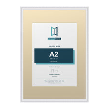Louis Range White Picture, Photo & Poster Frame with Ivory Mount - A1 Frame for A2 Photo, White