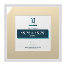 Louis Range White Picture, Photo & Poster Frame with Ivory Mount - 60x60cm Frame for 40x40cm Photo, White