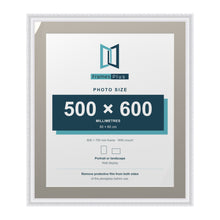 Louis Range White Picture, Photo & Poster Frame with Dawn Grey Mount - 70x60cm Frame for 60x50cm Photo, White