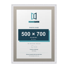 Louis Range White Picture, Photo & Poster Frame with Dawn Grey Mount - 80x60cm Frame for 70x50cm Photo, White