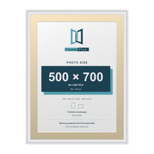 Louis Range White Picture, Photo & Poster Frame with Ivory Mount - 80x60cm Frame for 70x50cm Photo, White
