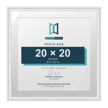 Louis Range White Picture, Photo & Poster Frame with White Mount - 24x24" Frame for 20x20" Photo, White