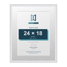 Louis Range White Picture, Photo & Poster Frame with White Mount - 30x24" Frame for 24x18" Photo, White