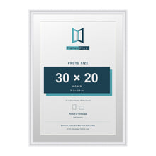 Louis Range White Picture, Photo & Poster Frame with White Mount - 34x24" Frame for 30x20" Photo, White