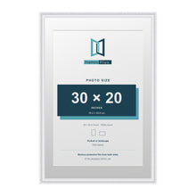 Louis Range White Picture, Photo & Poster Frame with White Mount - 36x24" Frame for 30x20" Photo, White