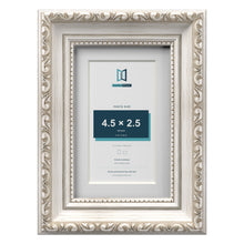 Louis Range Silver Picture, Photo & Poster Frame with White Mount - 6x4" Frame for 4.5x2.5" Photo, Silver