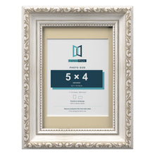 Louis Range Silver Picture, Photo & Poster Frame with Ivory Mount - 7x5" Frame for 5x4" Photo, Silver