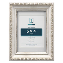 Louis Range Silver Picture, Photo & Poster Frame with White Mount - 7x5" Frame for 5x4" Photo, Silver