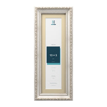Louis Range Silver Picture, Photo & Poster Frame with Ivory Mount - 15x5" Frame for 13x3" Photo, Silver