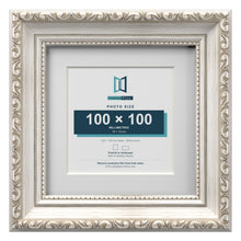 Louis Range Silver Picture, Photo & Poster Frame with White Mount - 15x15cm Frame for 10x10cm Photo, Silver