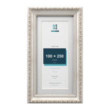 Louis Range Silver Picture, Photo & Poster Frame with White Mount - 30x15cm Frame for 25x10cm Photo, Silver