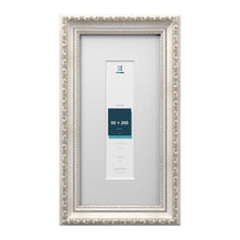Louis Range Silver Picture, Photo & Poster Frame with White Mount - 30x15cm Frame for 20x5cm Photo, Silver