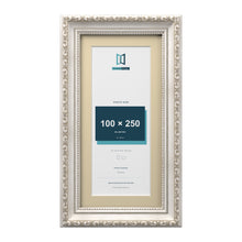 Louis Range Silver Picture, Photo & Poster Frame with Ivory Mount - 30x15cm Frame for 25x10cm Photo, Silver