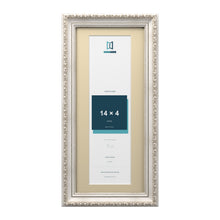 Louis Range Silver Picture, Photo & Poster Frame with Ivory Mount - 16x7" Frame for 14x4" Photo, Silver