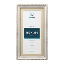 Louis Range Silver Picture, Photo & Poster Frame with Ivory Mount - 40x20cm Frame for 35x15cm Photo, Silver