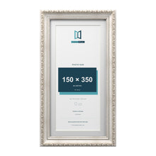 Louis Range Silver Picture, Photo & Poster Frame with White Mount - 40x20cm Frame for 35x15cm Photo, Silver