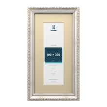 Louis Range Silver Picture, Photo & Poster Frame with Ivory Mount - 40x20cm Frame for 30x10cm Photo, Silver