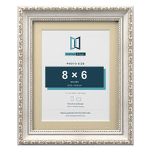 Louis Range Silver Picture, Photo & Poster Frame with Ivory Mount - 10x8" Frame for 8x6" Photo, Silver