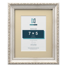 Louis Range Silver Picture, Photo & Poster Frame with Ivory Mount - 10x8" Frame for 7x5" Photo, Silver